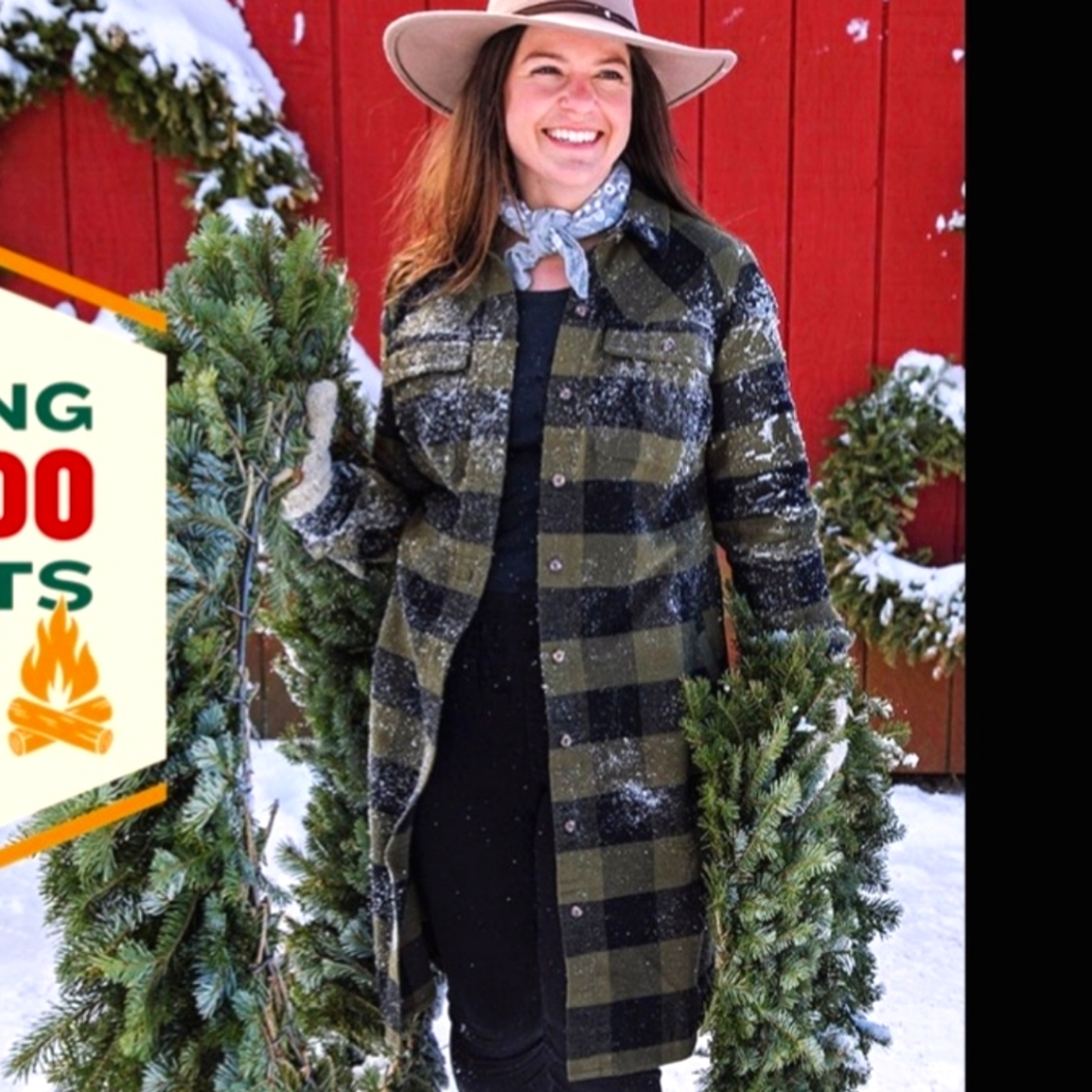 ISO ISO Duluth Trading Co Folklore Flannel Duster💚🖤